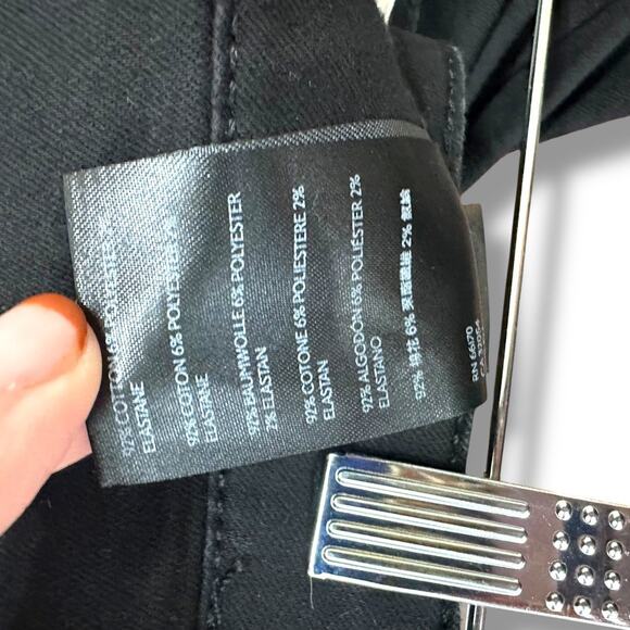 We The Free NWT Free People True Black Notched Stretch Denim Mini Skirt Size 4 - Picture 8 of 8